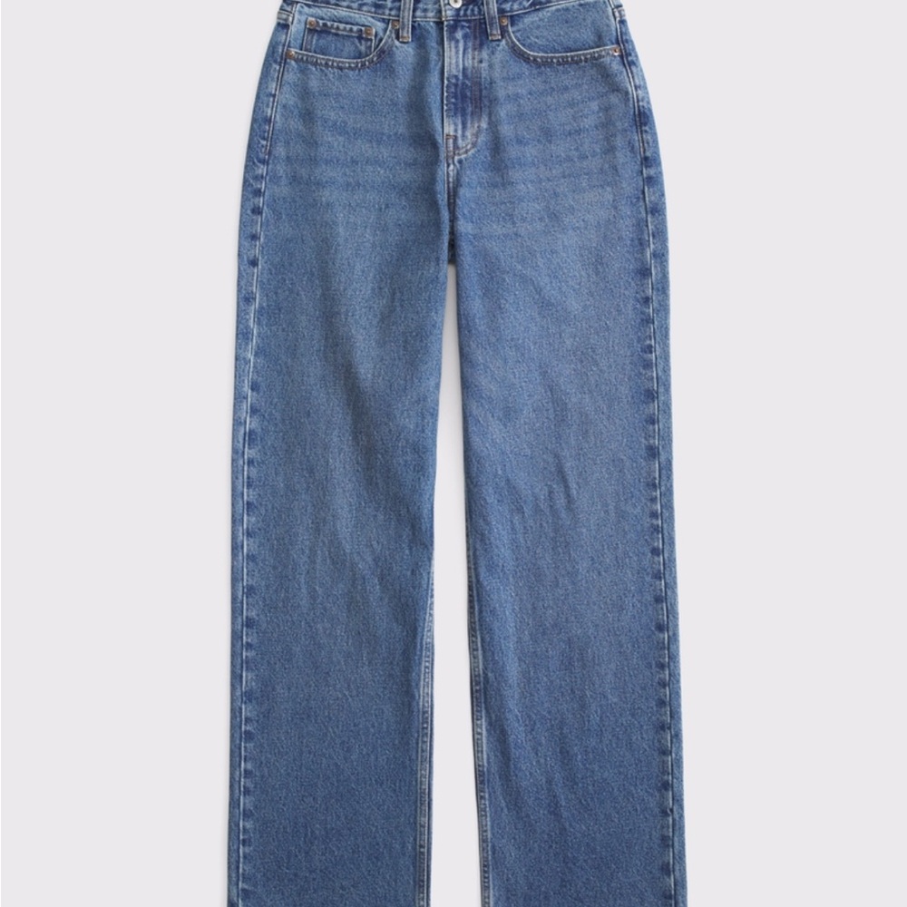 NWT abercrombie mid rise slouchy jean